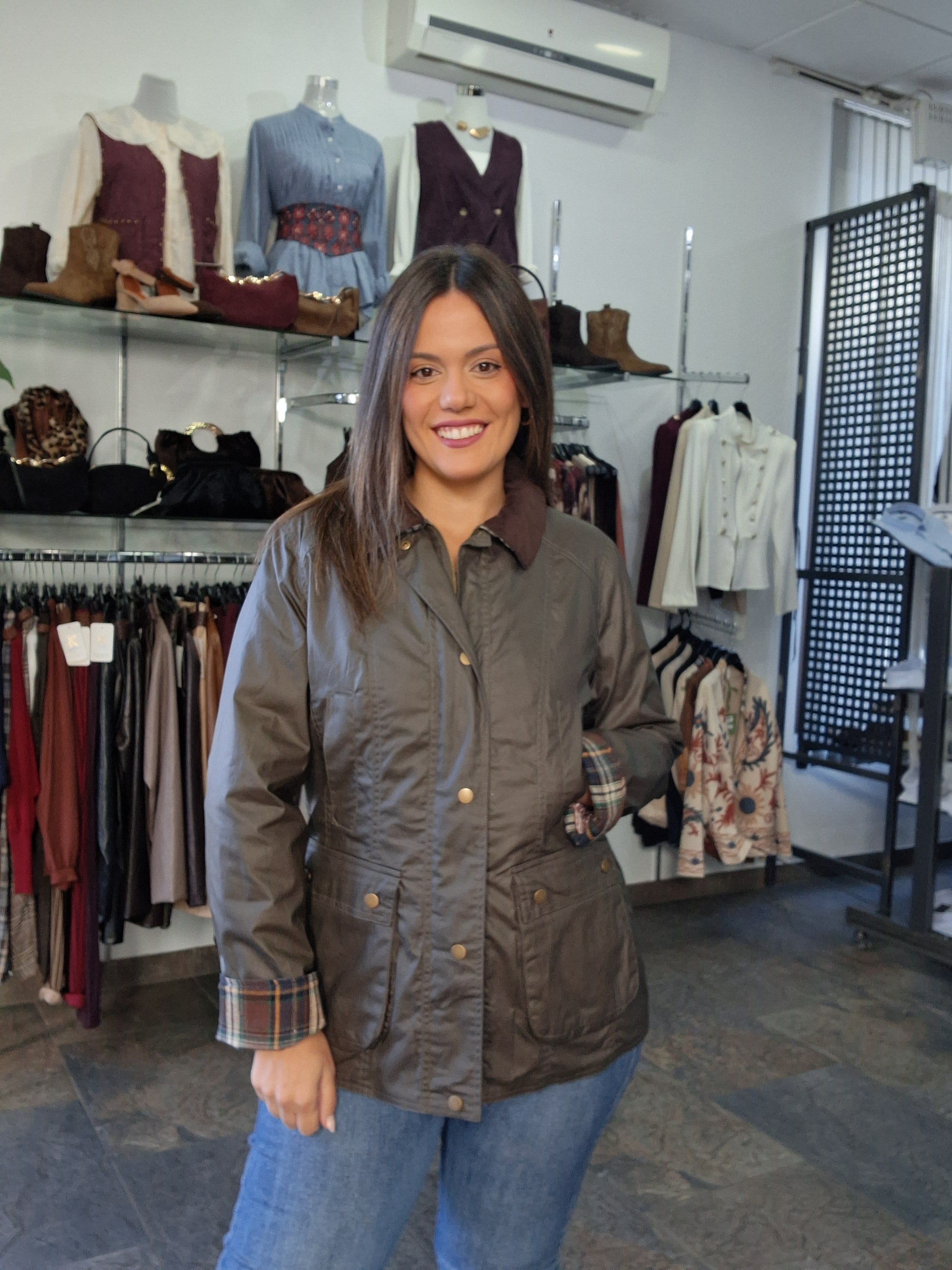 Parka impermeable tipo barbour
