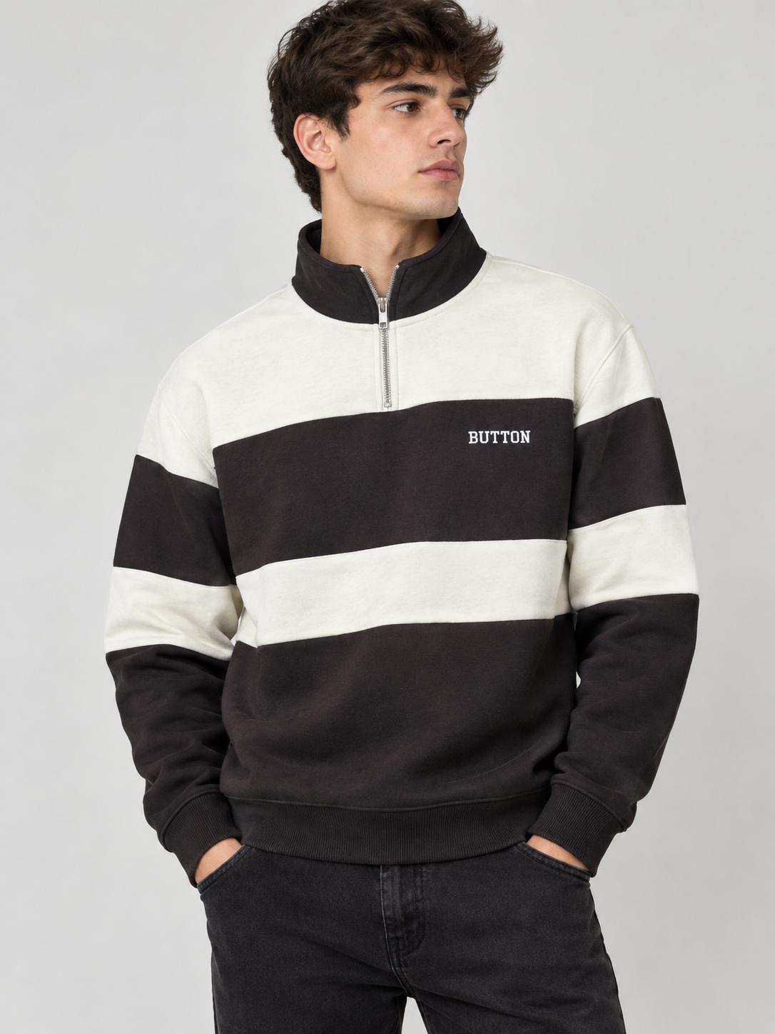 Sudadera Button media cremallera