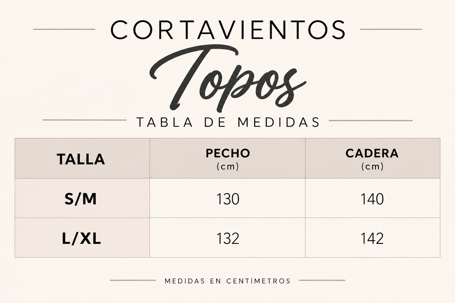 Cortavientos Topos