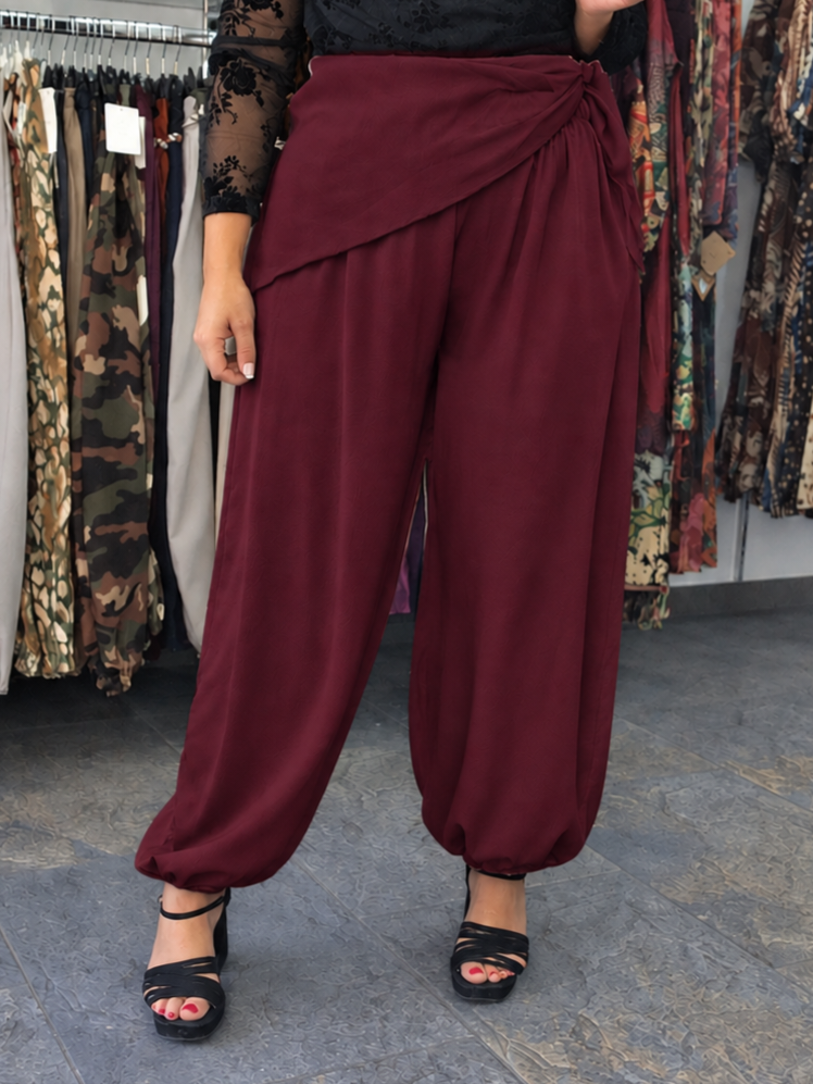Pantalón bombacho satinado