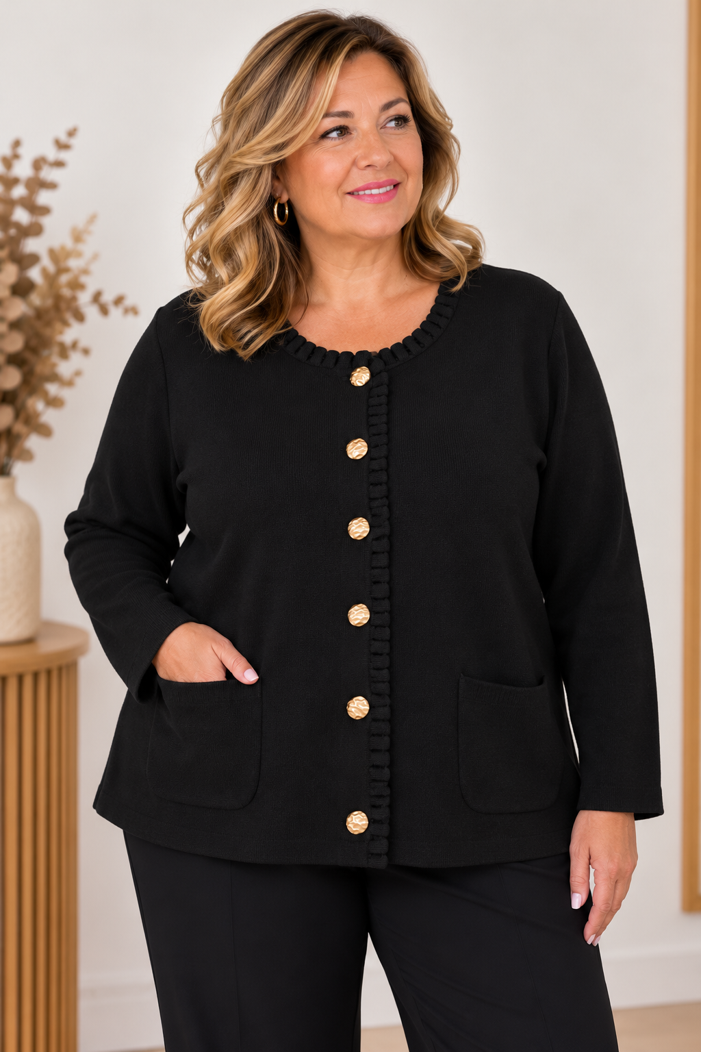 Rebeca botones dorados