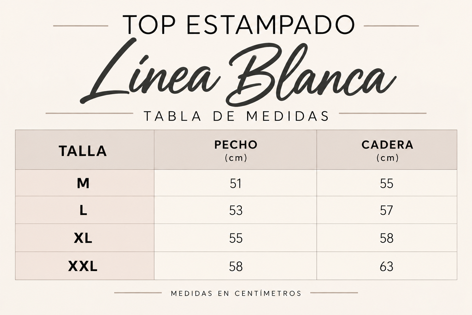 Top estampado línea blanca